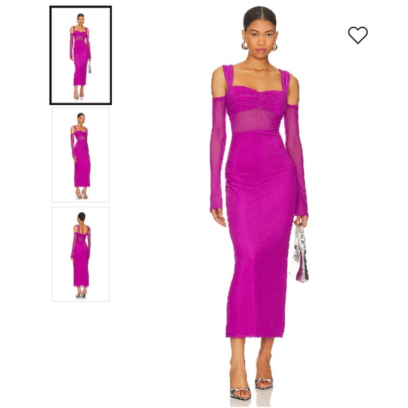 REVOLVE Runaway The Label Lamoura Dress Plum Size Small - Picture 3 of 17